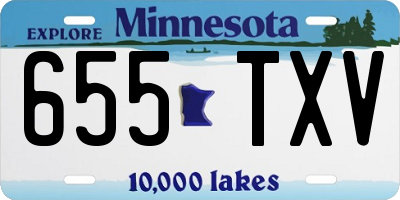 MN license plate 655TXV