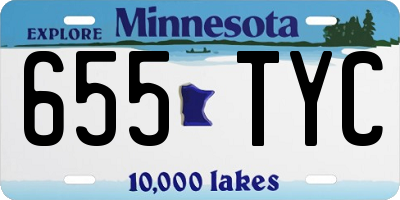 MN license plate 655TYC