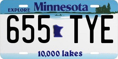 MN license plate 655TYE