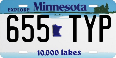 MN license plate 655TYP