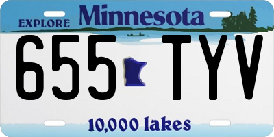 MN license plate 655TYV