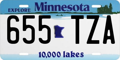 MN license plate 655TZA