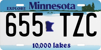 MN license plate 655TZC