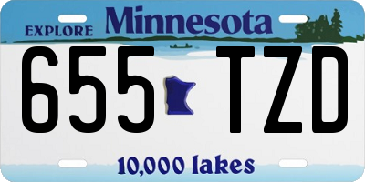 MN license plate 655TZD