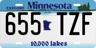 MN license plate 655TZF