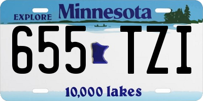 MN license plate 655TZI