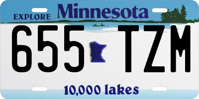 MN license plate 655TZM