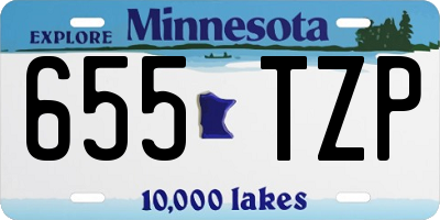 MN license plate 655TZP