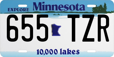 MN license plate 655TZR