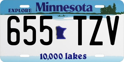 MN license plate 655TZV