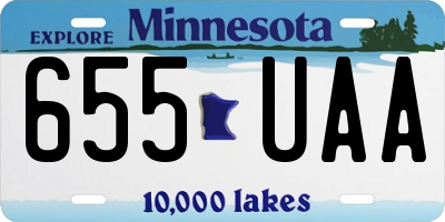 MN license plate 655UAA