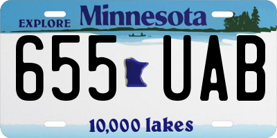 MN license plate 655UAB