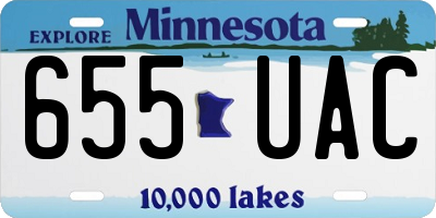 MN license plate 655UAC