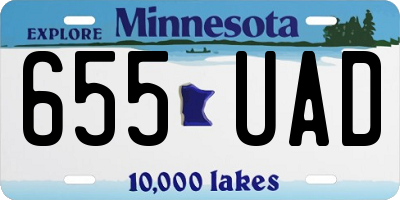 MN license plate 655UAD