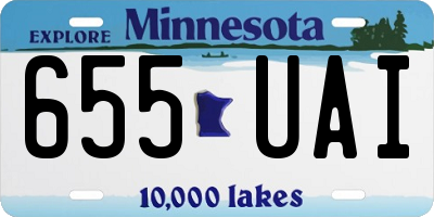 MN license plate 655UAI