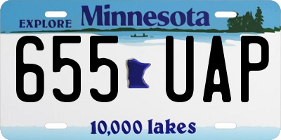 MN license plate 655UAP