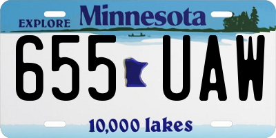 MN license plate 655UAW