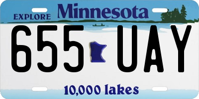 MN license plate 655UAY