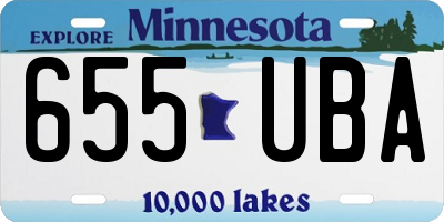 MN license plate 655UBA