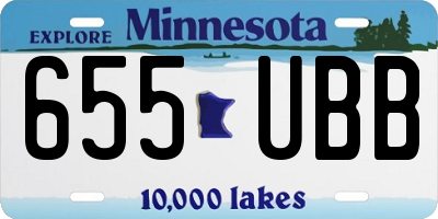 MN license plate 655UBB