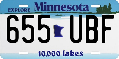 MN license plate 655UBF