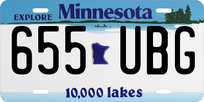 MN license plate 655UBG