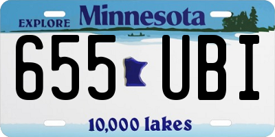 MN license plate 655UBI