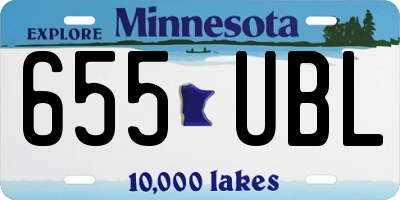 MN license plate 655UBL