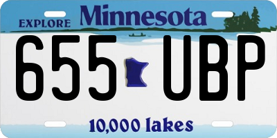 MN license plate 655UBP