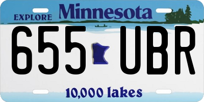 MN license plate 655UBR