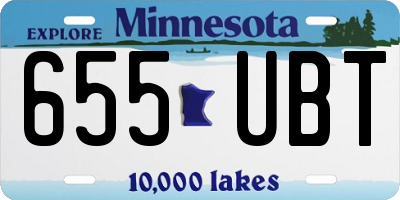 MN license plate 655UBT
