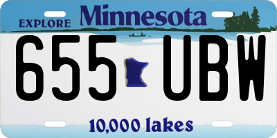 MN license plate 655UBW