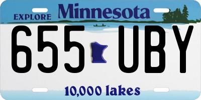 MN license plate 655UBY