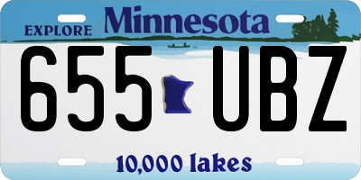 MN license plate 655UBZ