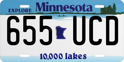 MN license plate 655UCD