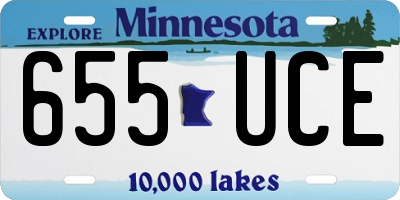 MN license plate 655UCE