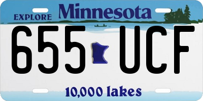 MN license plate 655UCF