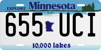 MN license plate 655UCI