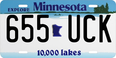 MN license plate 655UCK