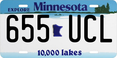 MN license plate 655UCL