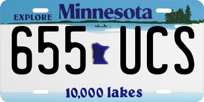 MN license plate 655UCS