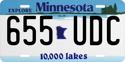 MN license plate 655UDC