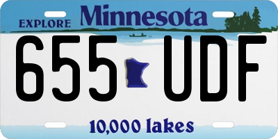 MN license plate 655UDF