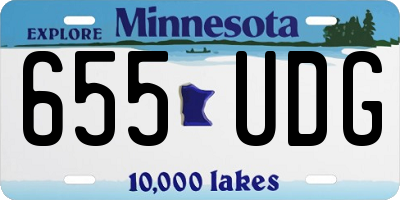 MN license plate 655UDG