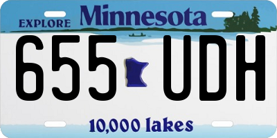 MN license plate 655UDH