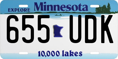 MN license plate 655UDK