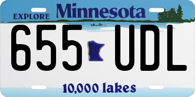 MN license plate 655UDL