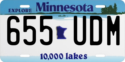 MN license plate 655UDM