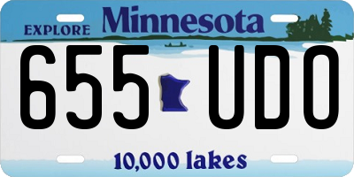 MN license plate 655UDO