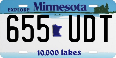 MN license plate 655UDT